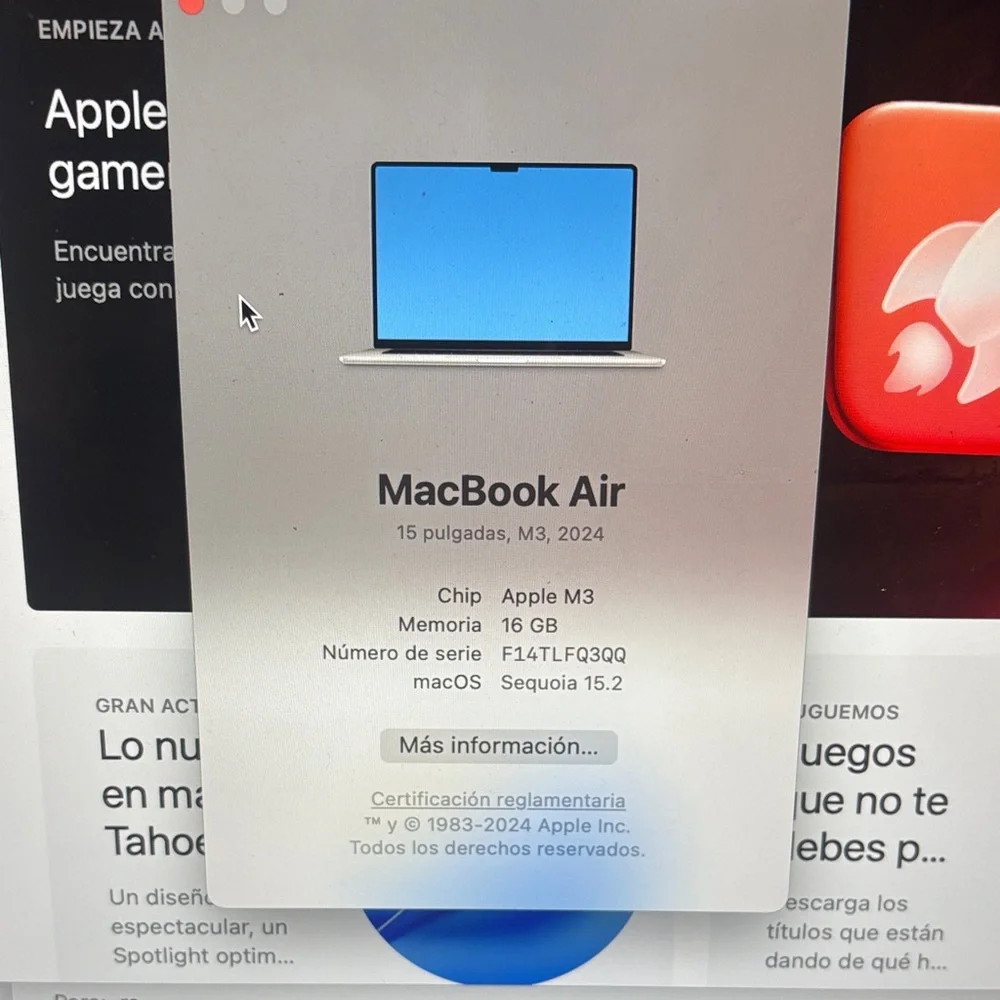 Silver and Black Laptop mackbook air 15 just open box never use